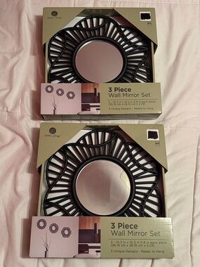 TWO Sets of 3-Piece Wall Mirror Set *NEW*